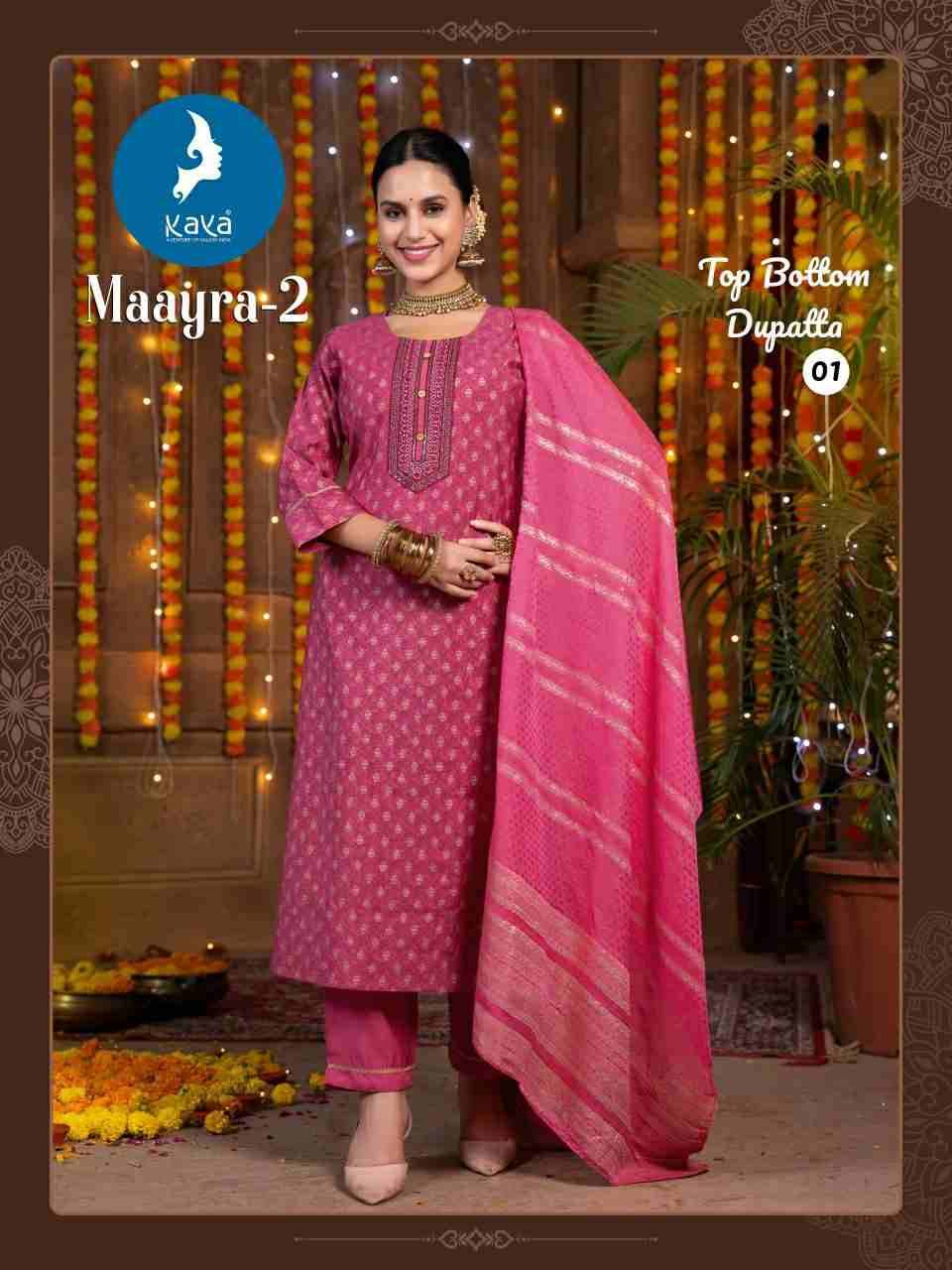 Maayra Vol-2 By Kaya 01 To 08 Series Beautiful Stylish Festive Suits Fancy Colorful Casual Wear & Ethnic Wear & Ready To Wear Pure Roman Silk Dresses At Wholesale Price