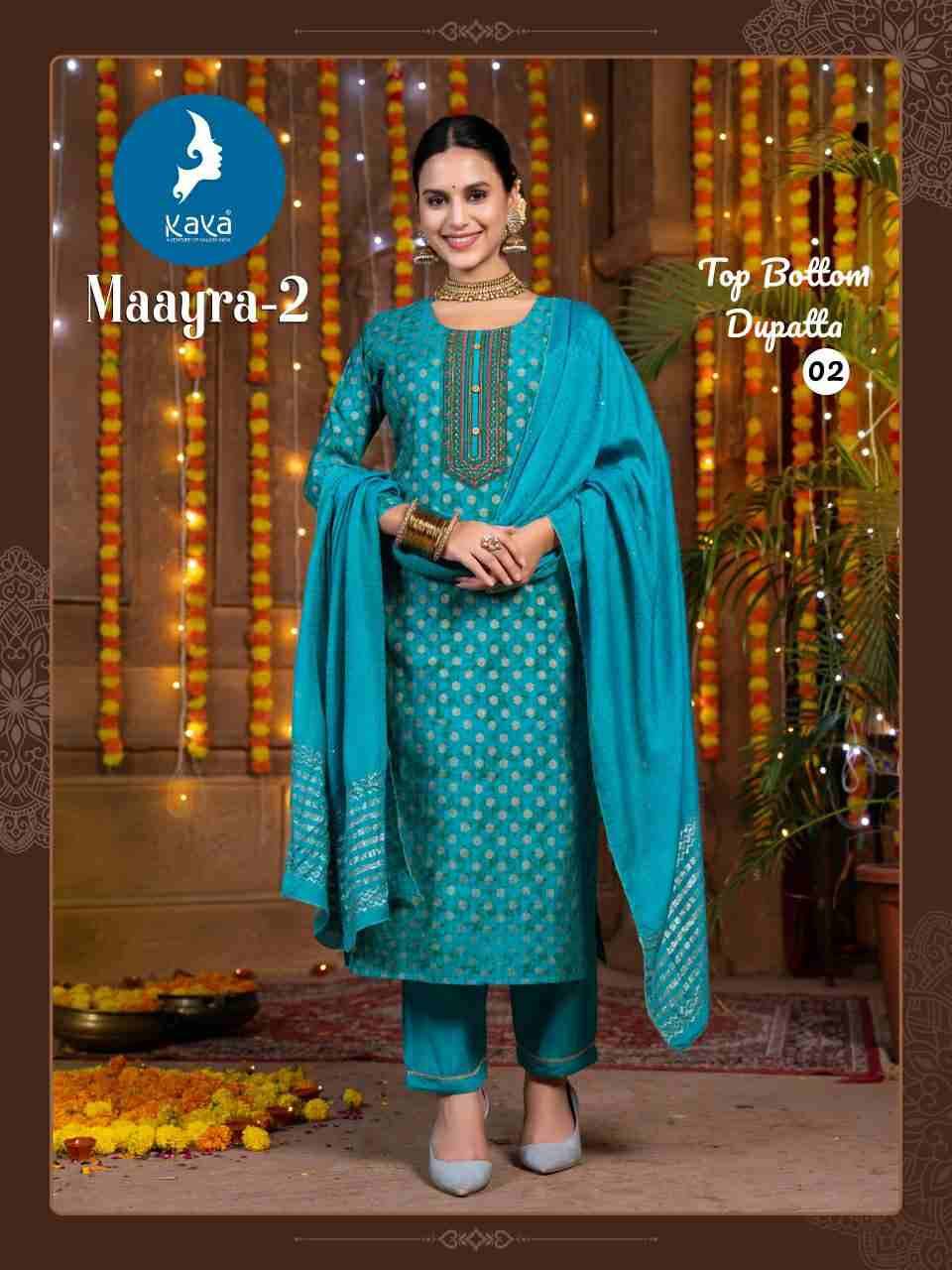 Maayra Vol-2 By Kaya 01 To 08 Series Beautiful Stylish Festive Suits Fancy Colorful Casual Wear & Ethnic Wear & Ready To Wear Pure Roman Silk Dresses At Wholesale Price