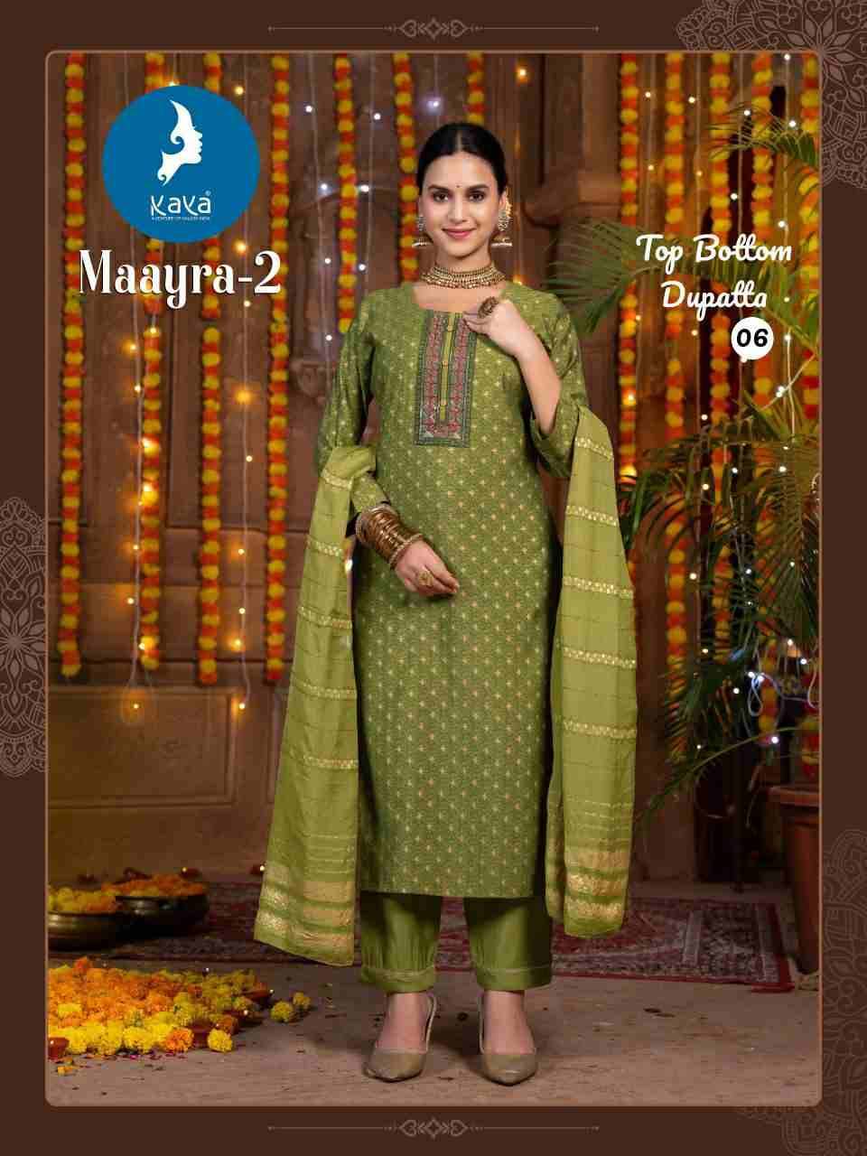 Maayra Vol-2 By Kaya 01 To 08 Series Beautiful Stylish Festive Suits Fancy Colorful Casual Wear & Ethnic Wear & Ready To Wear Pure Roman Silk Dresses At Wholesale Price