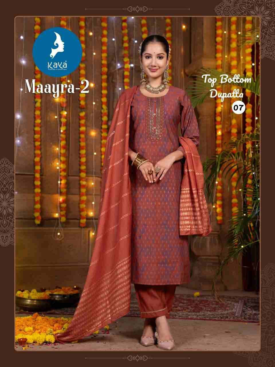 Maayra Vol-2 By Kaya 01 To 08 Series Beautiful Stylish Festive Suits Fancy Colorful Casual Wear & Ethnic Wear & Ready To Wear Pure Roman Silk Dresses At Wholesale Price