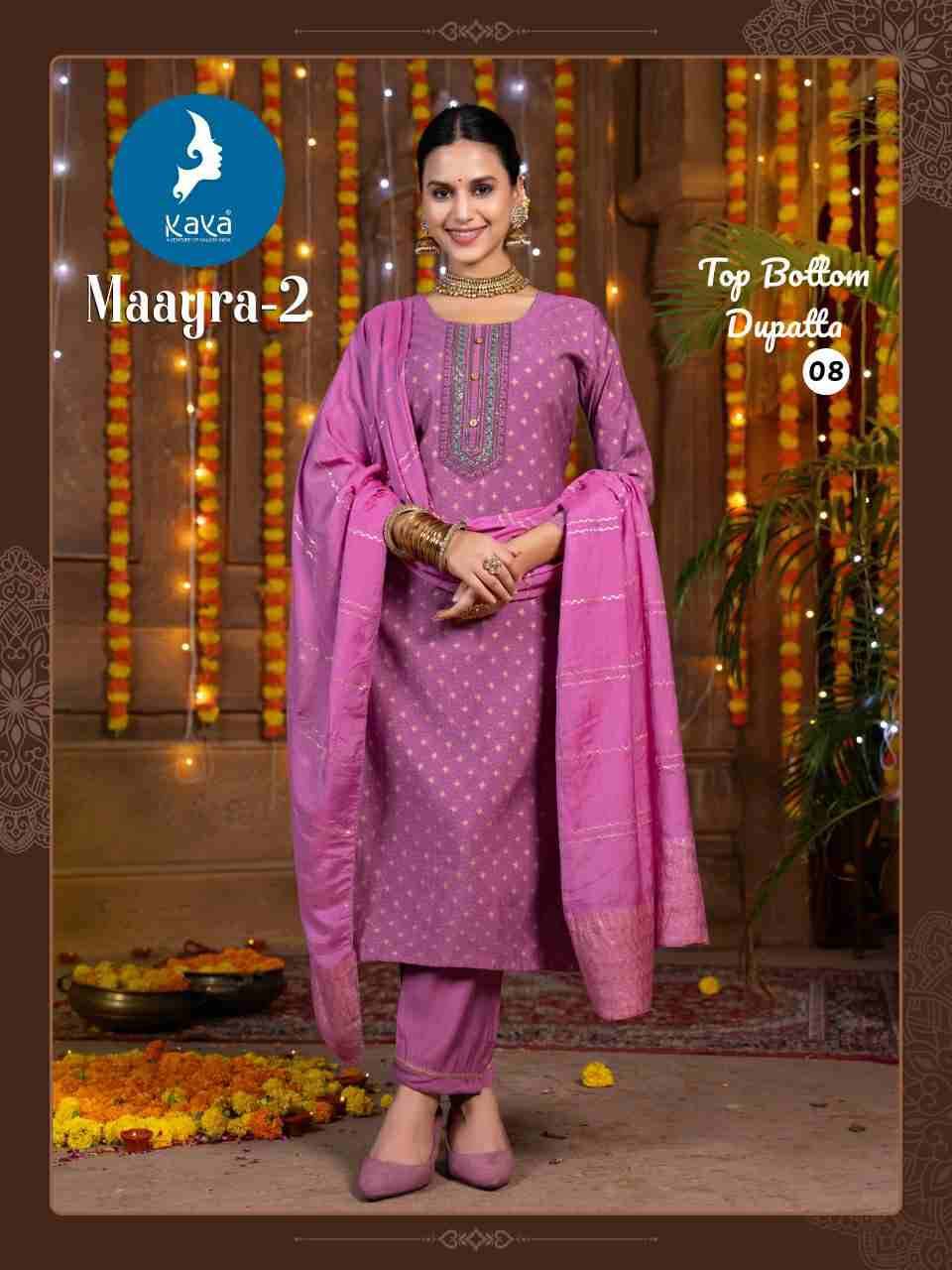 Maayra Vol-2 By Kaya 01 To 08 Series Beautiful Stylish Festive Suits Fancy Colorful Casual Wear & Ethnic Wear & Ready To Wear Pure Roman Silk Dresses At Wholesale Price