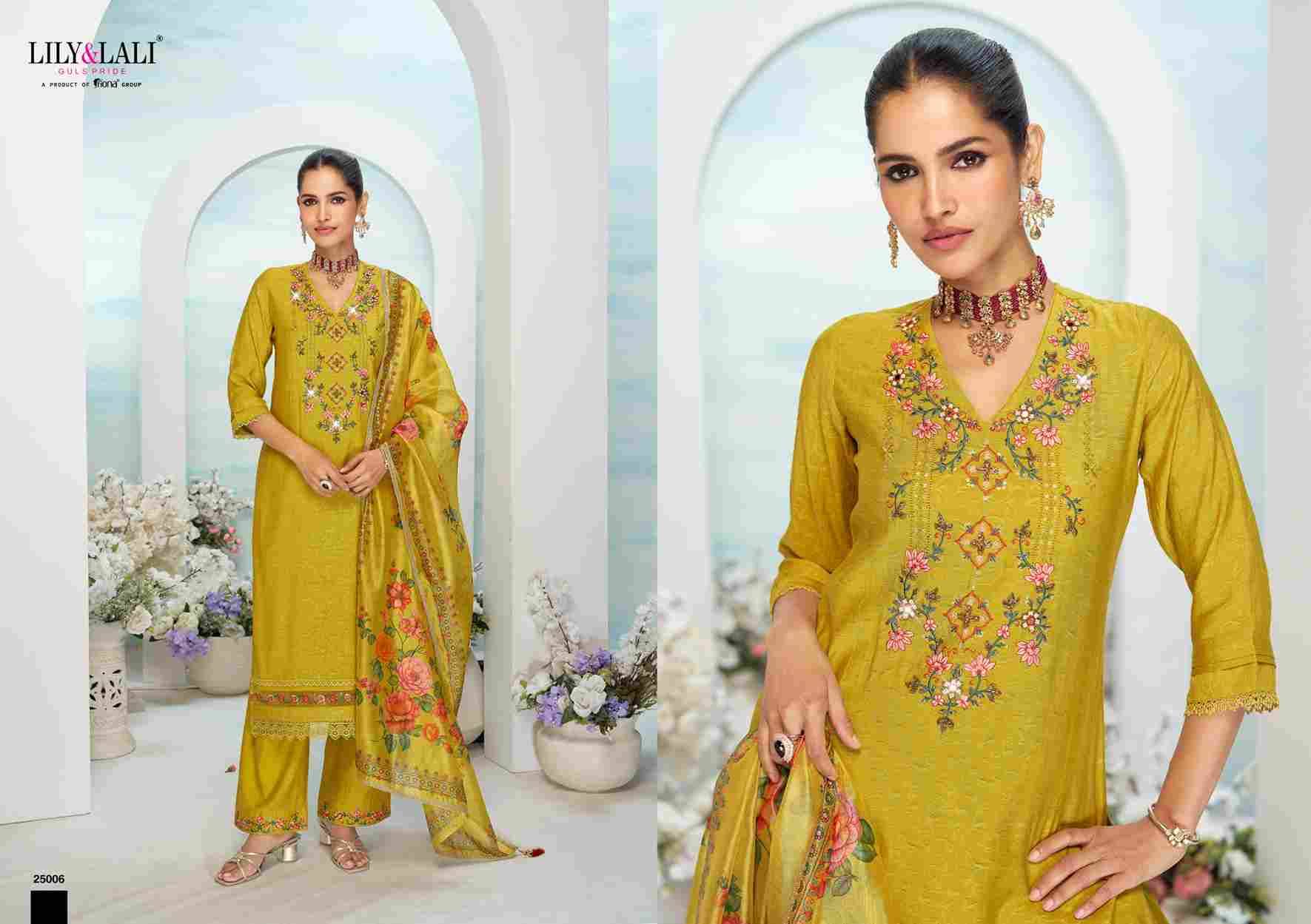 Mishka By Lily And Lali 25001 To 25006 Series Beautiful Festive Suits Colorful Stylish Fancy Casual Wear & Ethnic Wear Viscose Silk Dresses At Wholesale Price