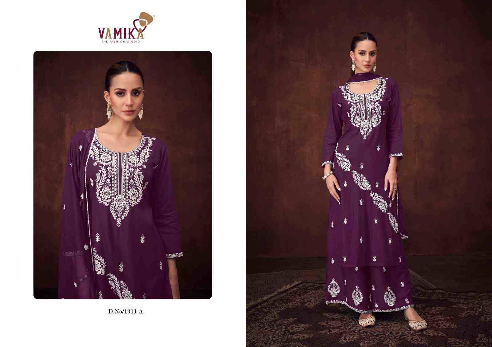 Mulberry Vol-1 By Vamika 1311-A To 1311-E Series Designer Sharara Stylish Fancy Colorful Beautiful Party Wear & Ethnic Wear Collection Viscose Rayon Dresses At Wholesale Price