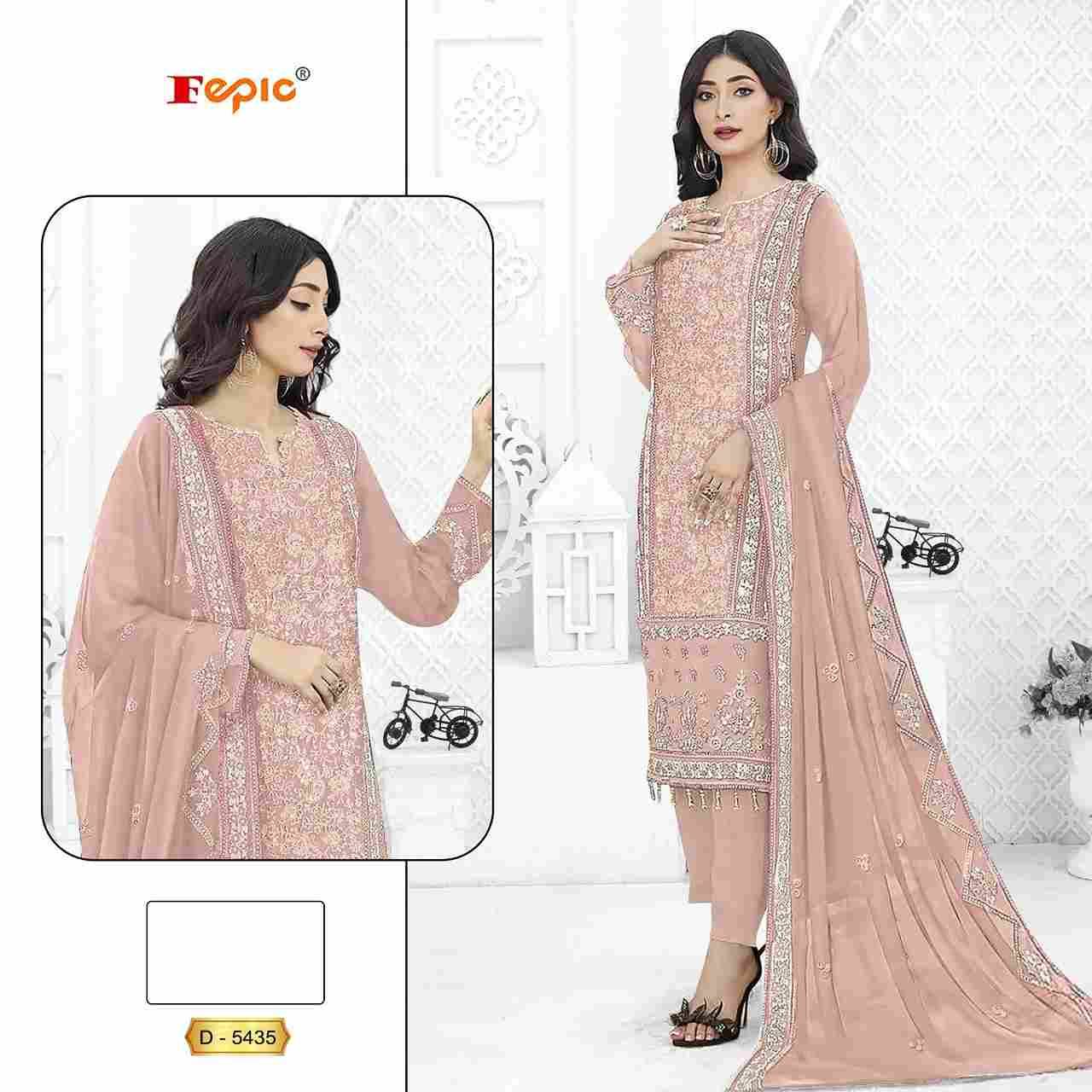 Fepic 5435 Colours By Fepic 5435-A To 5435-D Series Beautiful Pakistani Suits Colorful Stylish Fancy Casual Wear & Ethnic Wear Georgette Embroidered Dresses At Wholesale Price