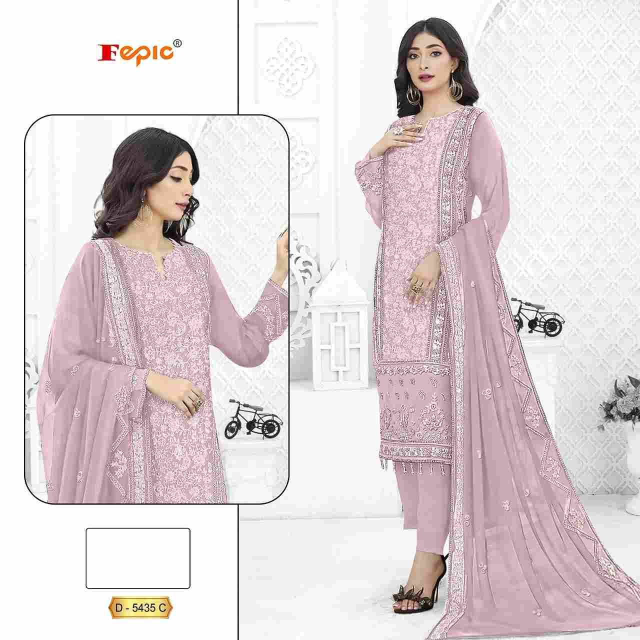 Fepic 5435 Colours By Fepic 5435-A To 5435-D Series Beautiful Pakistani Suits Colorful Stylish Fancy Casual Wear & Ethnic Wear Georgette Embroidered Dresses At Wholesale Price