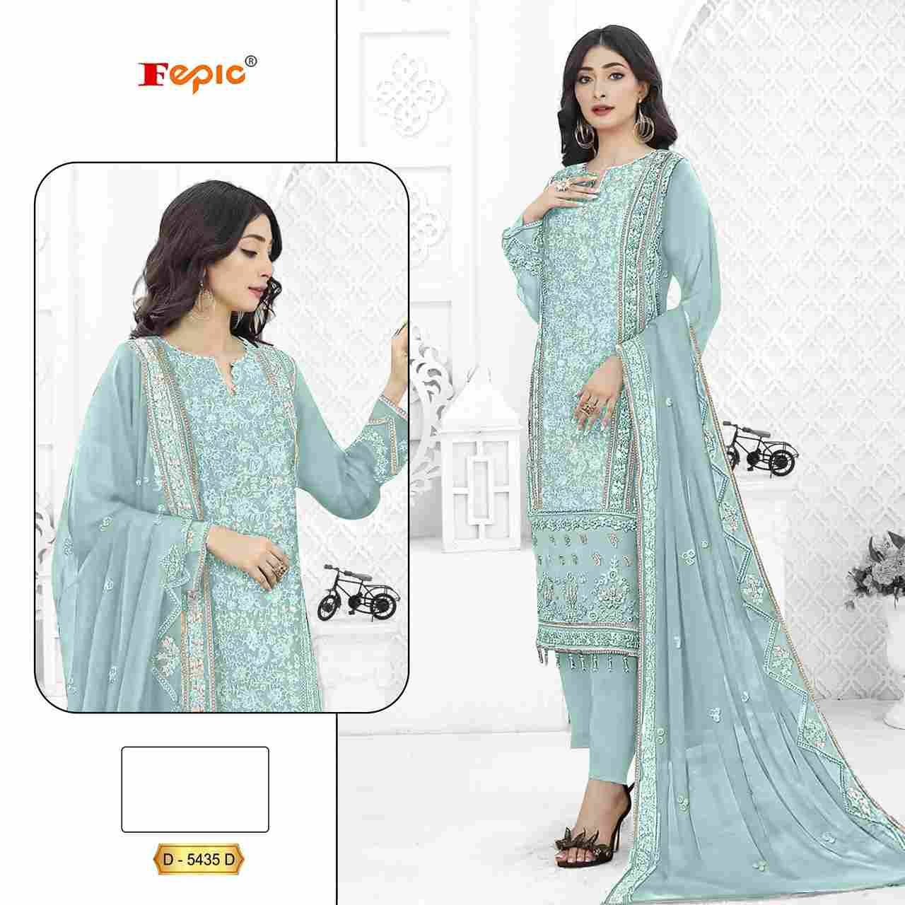 Fepic 5435 Colours By Fepic 5435-A To 5435-D Series Beautiful Pakistani Suits Colorful Stylish Fancy Casual Wear & Ethnic Wear Georgette Embroidered Dresses At Wholesale Price