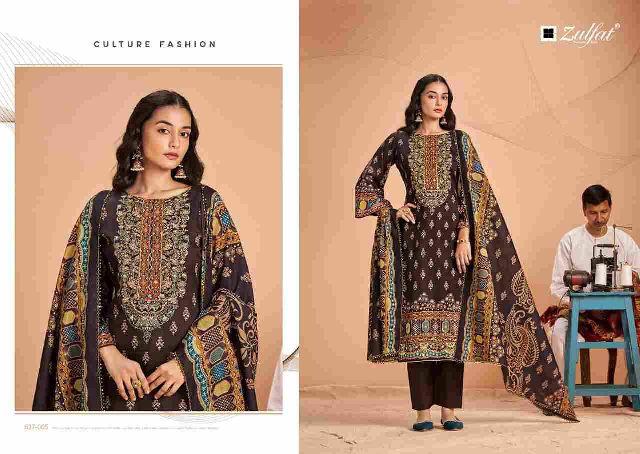 Sajni Vol-5 By Zulfat 627-001 To 627-006 Series Beautiful Festive Suits Stylish Fancy Colorful Casual Wear & Ethnic Wear Pure Jam Cotton Print Dresses At Wholesale Price