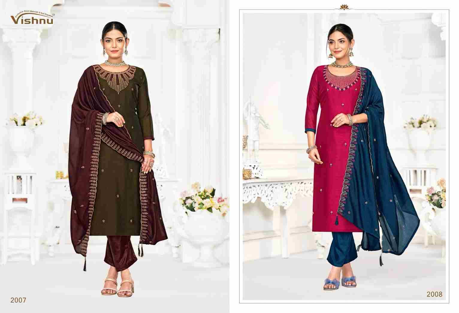 Shivani By Vishnu 2001 To 2012 Series Beautiful Stylish Festive Suits Fancy Colorful Casual Wear & Ethnic Wear & Ready To Wear Vichitra Silk Dresses At Wholesale Price