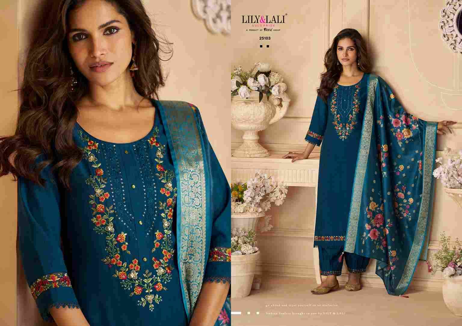 Khwab By Lily And Lali 25101 To 25106 Series Beautiful Festive Suits Colorful Stylish Fancy Casual Wear & Ethnic Wear Viscose Organza Dresses At Wholesale Price