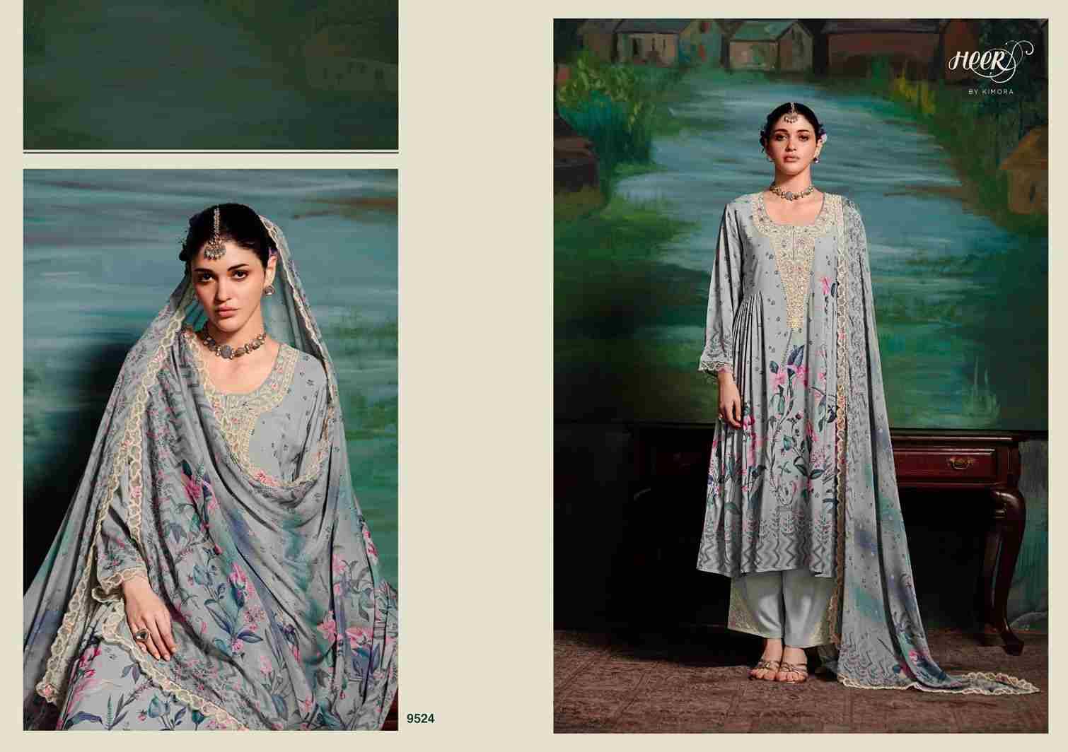 Shehzaadi By Kimora Fashion 9521 To 9526 Series Designer Festive Suits Collection Beautiful Stylish Fancy Colorful Party Wear & Occasional Wear Pure Muslin Dresses At Wholesale Price