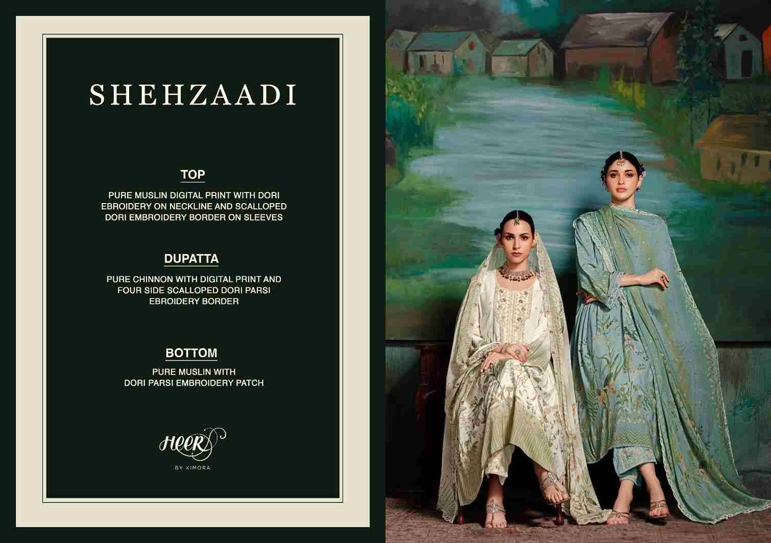 Shehzaadi By Kimora Fashion 9521 To 9526 Series Designer Festive Suits Collection Beautiful Stylish Fancy Colorful Party Wear & Occasional Wear Pure Muslin Dresses At Wholesale Price