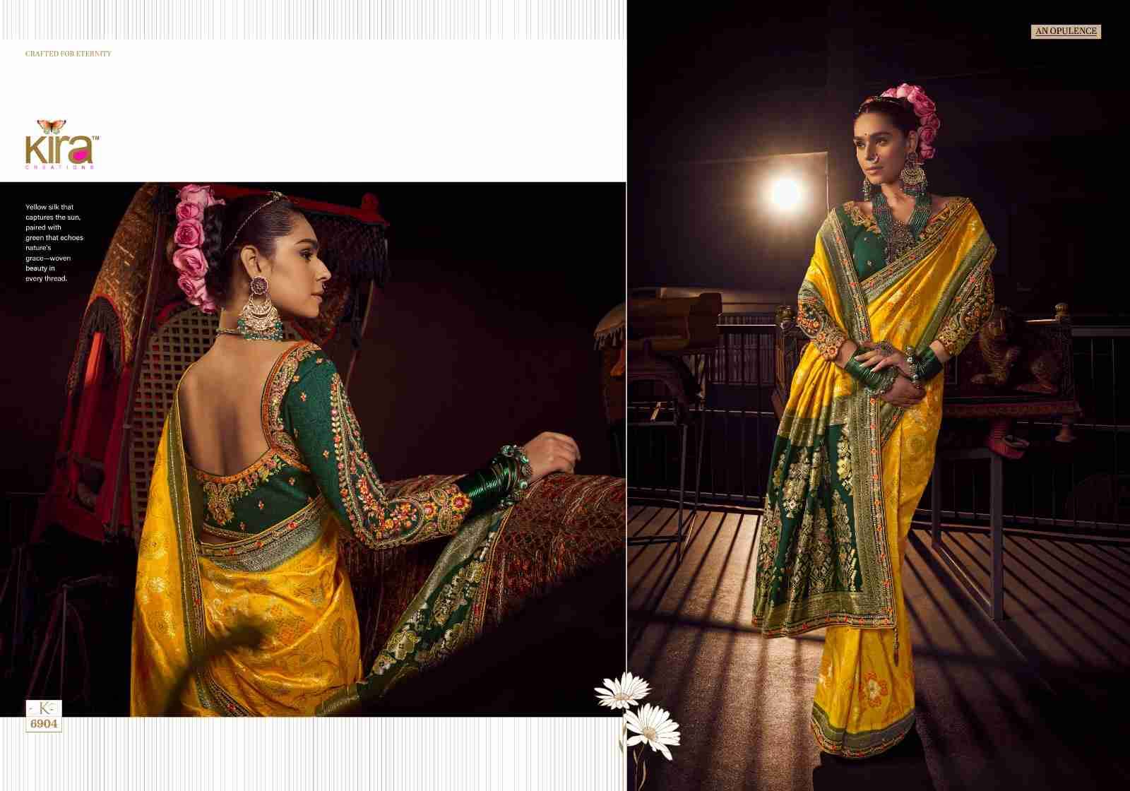 Kira By Kimayra K-6901 To K-6906 Series Indian Traditional Wear Collection Beautiful Stylish Fancy Colorful Party Wear & Occasional Wear Viscose Sarees At Wholesale Price