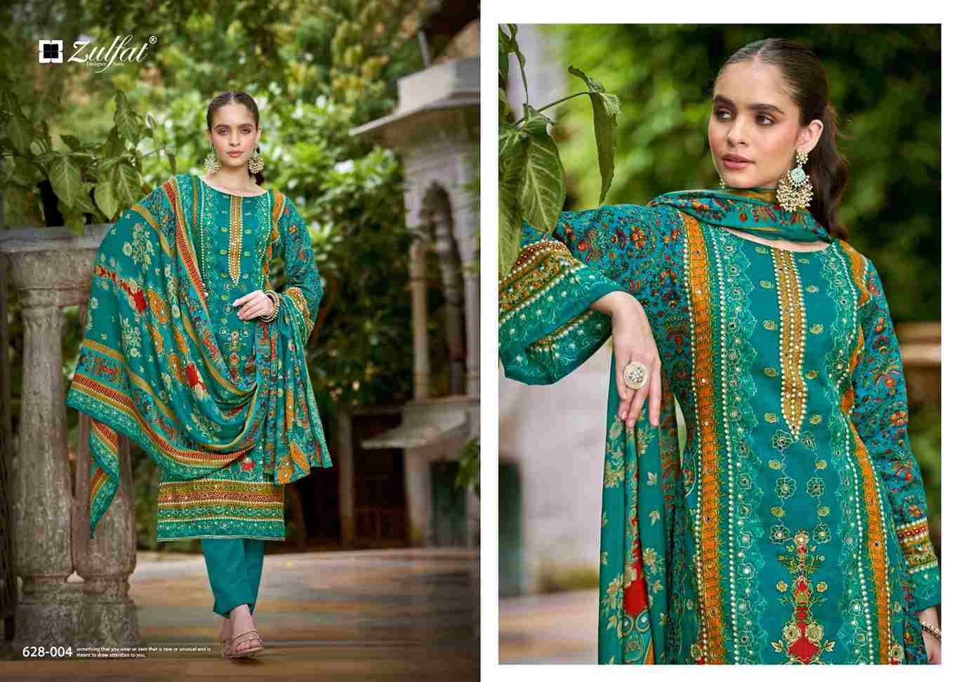 Shifaa By Zulfat 628-001 To 628-006 Series Beautiful Festive Suits Stylish Fancy Colorful Casual Wear & Ethnic Wear Pure Viscose Rayon Print Dresses At Wholesale Price