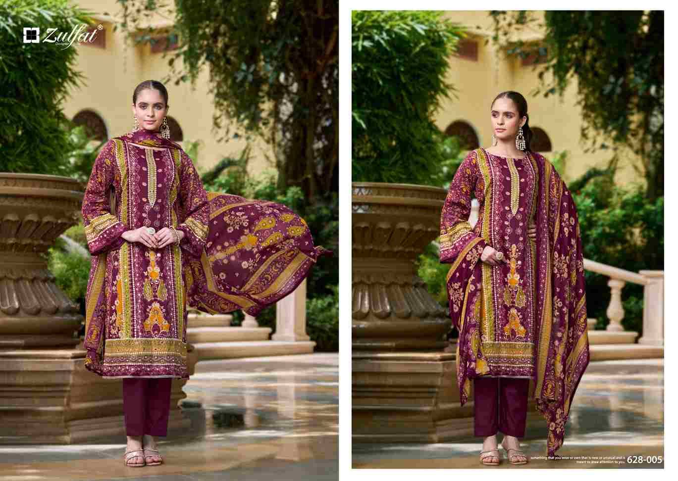 Shifaa By Zulfat 628-001 To 628-006 Series Beautiful Festive Suits Stylish Fancy Colorful Casual Wear & Ethnic Wear Pure Viscose Rayon Print Dresses At Wholesale Price