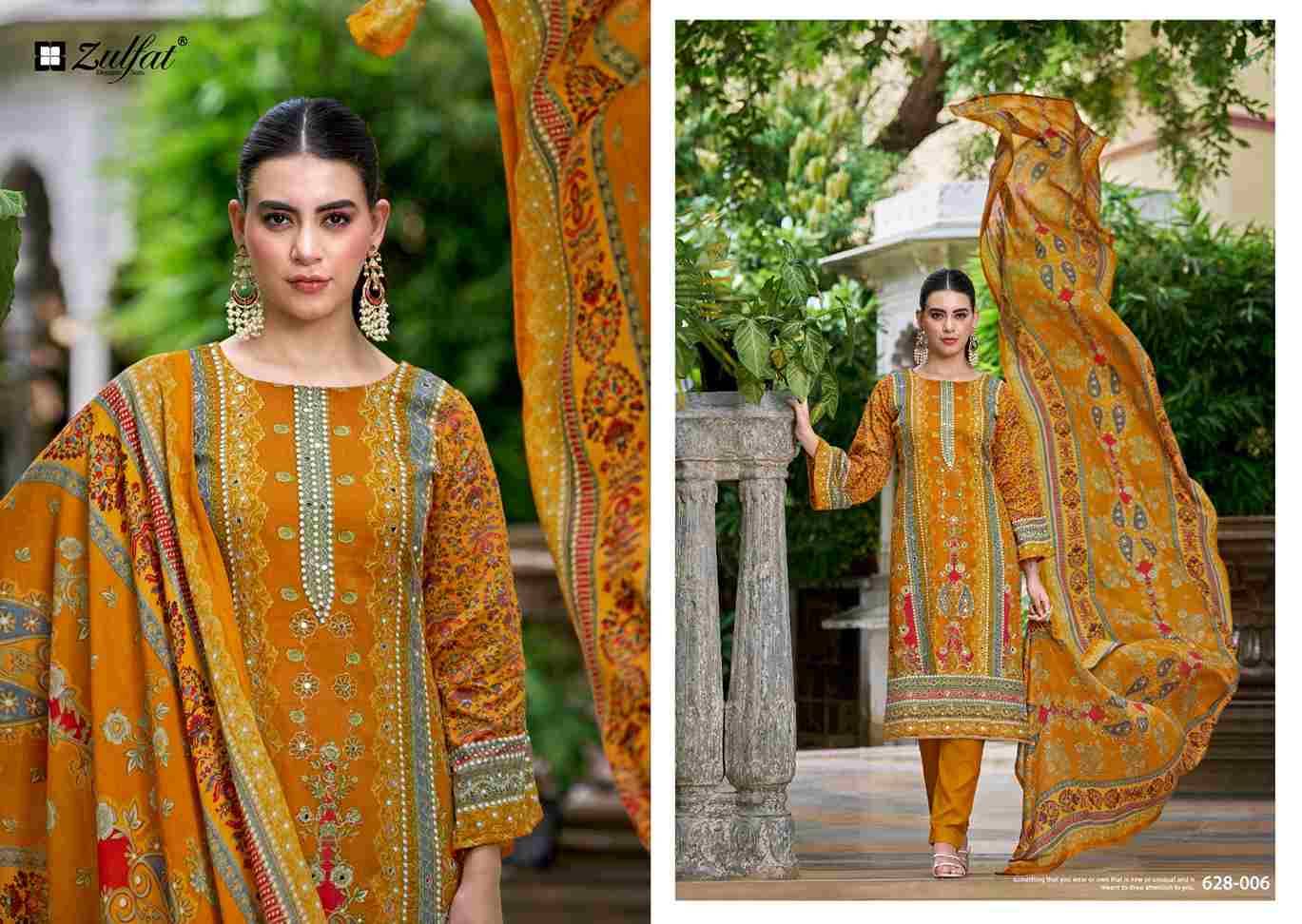 Shifaa By Zulfat 628-001 To 628-006 Series Beautiful Festive Suits Stylish Fancy Colorful Casual Wear & Ethnic Wear Pure Viscose Rayon Print Dresses At Wholesale Price