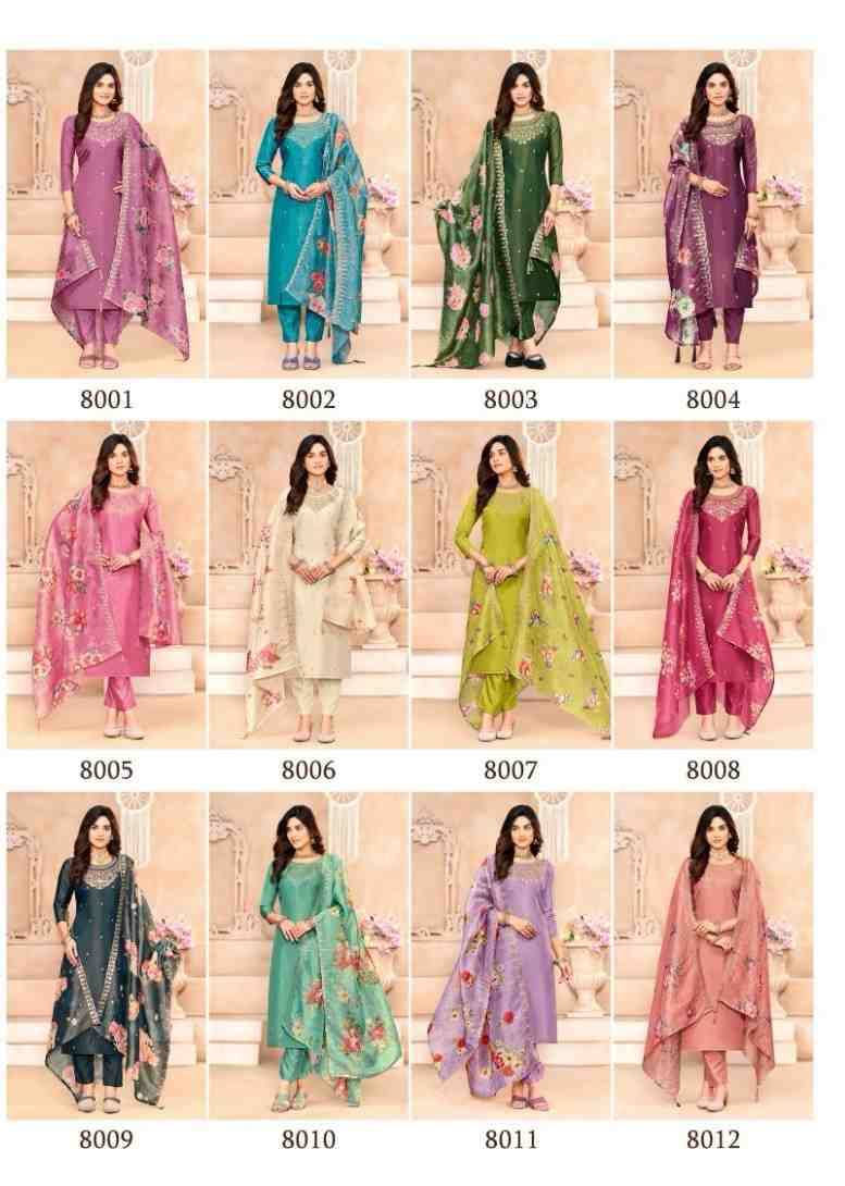 Sajada By Vishnu 8001 To 8012 Series Beautiful Stylish Festive Suits Fancy Colorful Casual Wear & Ethnic Wear & Ready To Wear Simmer Dresses At Wholesale Price