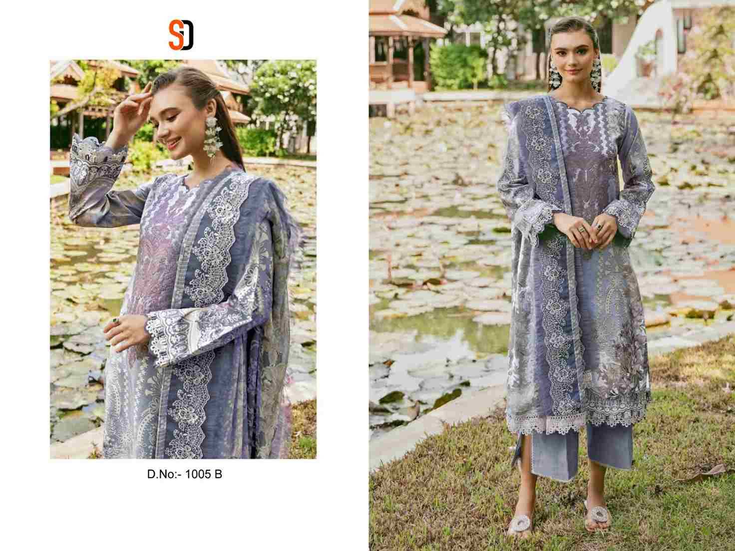 Needle Wonder Vol-5 Colours By Shraddha Designer 1005-A To 1005-B Series Beautiful Pakistani Suits Colorful Stylish Fancy Casual Wear & Ethnic Wear Pure Cotton Embroidered Dresses At Wholesale Price