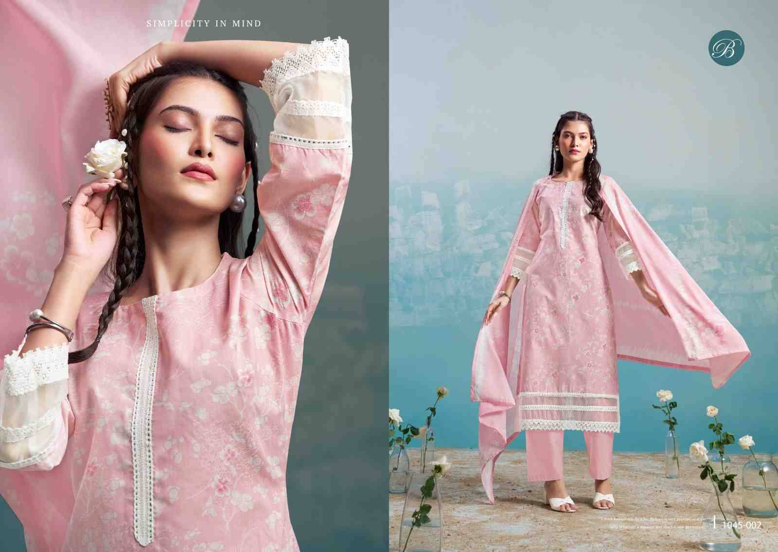 Flamingo By Belliza 1045-001 To 1045-006 Series Beautiful Suits Stylish Colorful Fancy Casual Wear & Ethnic Wear Pure Cotton Printed Dresses At Wholesale Price