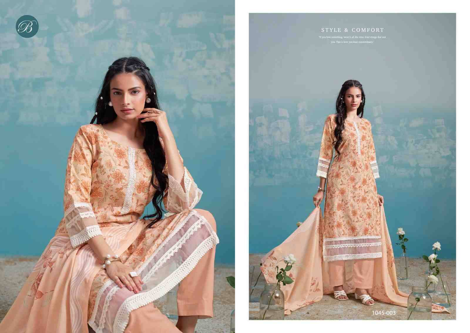 Flamingo By Belliza 1045-001 To 1045-006 Series Beautiful Suits Stylish Colorful Fancy Casual Wear & Ethnic Wear Pure Cotton Printed Dresses At Wholesale Price