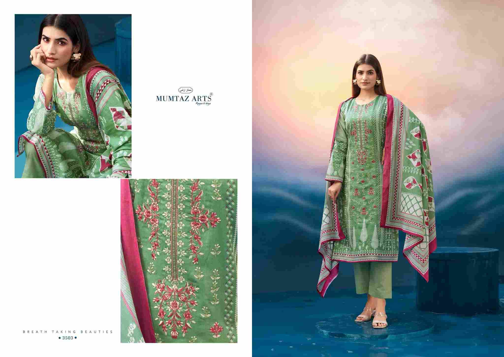 Noor E Jahan By Mumtaz Arts 3501 To 3506 Series Beautiful Festive Suits Colorful Stylish Fancy Casual Wear & Ethnic Wear Pure Jam Satin Print With Work Dresses At Wholesale Price