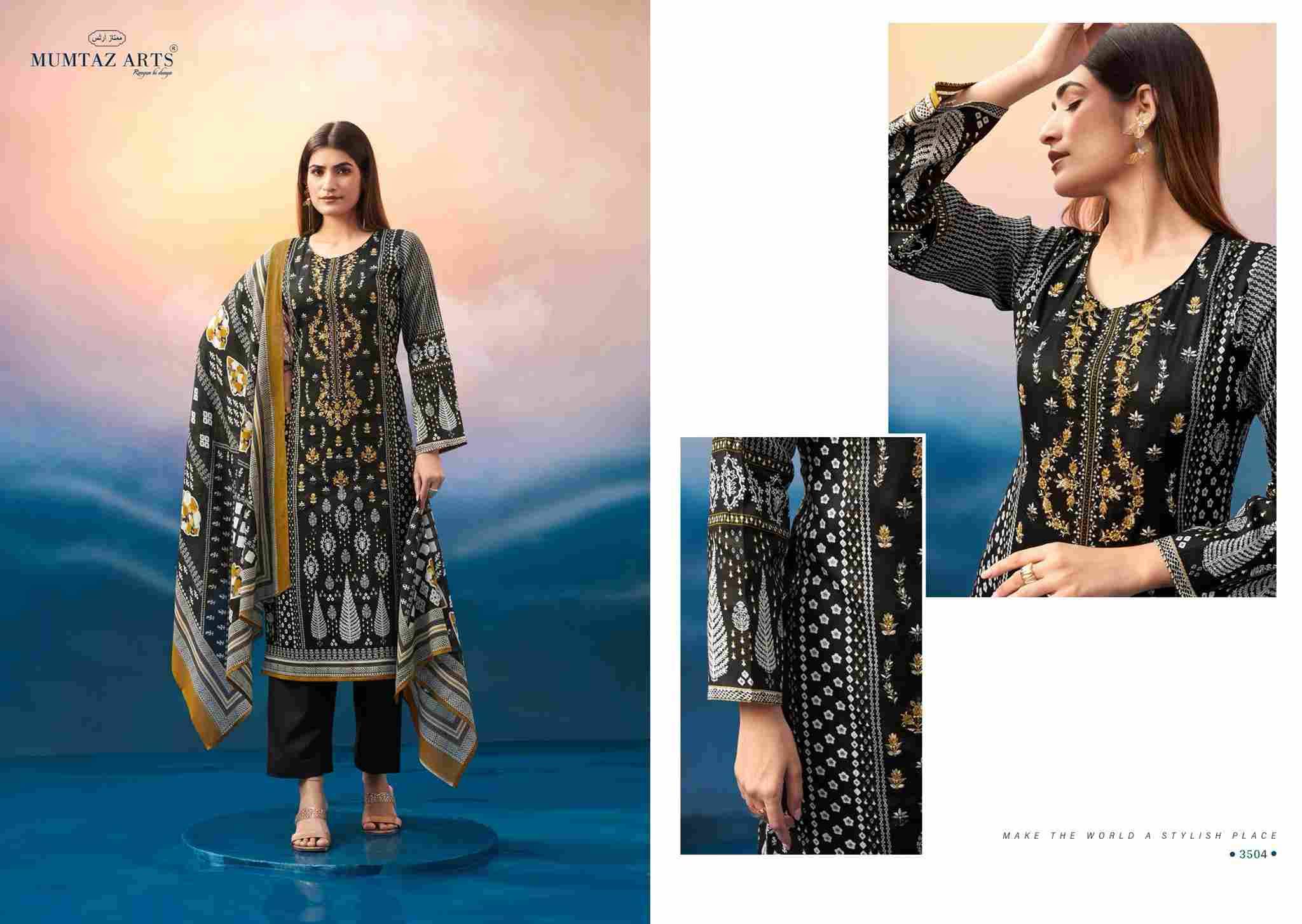 Noor E Jahan By Mumtaz Arts 3501 To 3506 Series Beautiful Festive Suits Colorful Stylish Fancy Casual Wear & Ethnic Wear Pure Jam Satin Print With Work Dresses At Wholesale Price