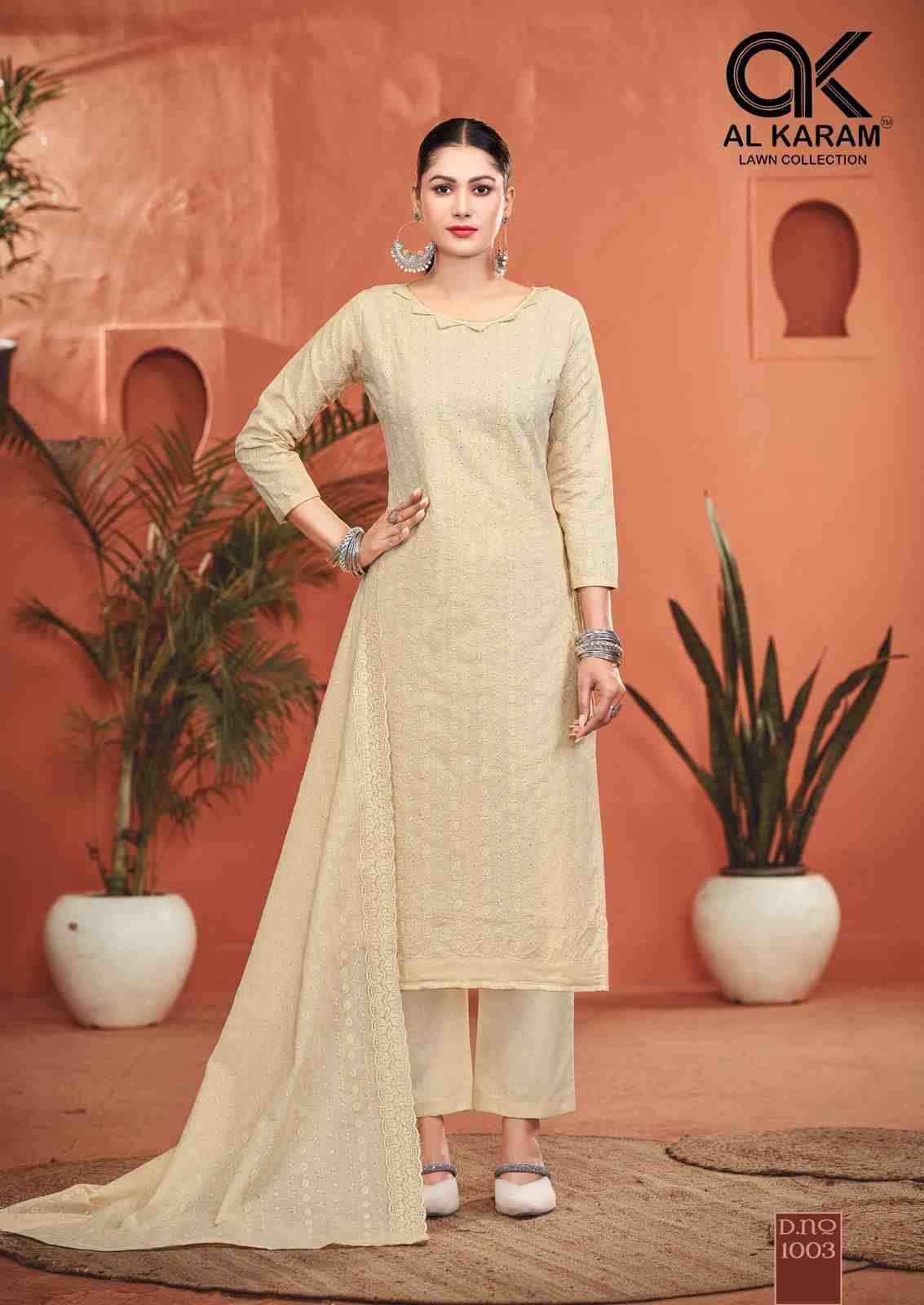 Guzarish By Al Karam Lawn Collection 1001 To 1008 Series Beautiful Pakistani Suits Stylish Fancy Colorful Casual Wear & Ethnic Wear Pure Cotton Print Dresses At Wholesale Price