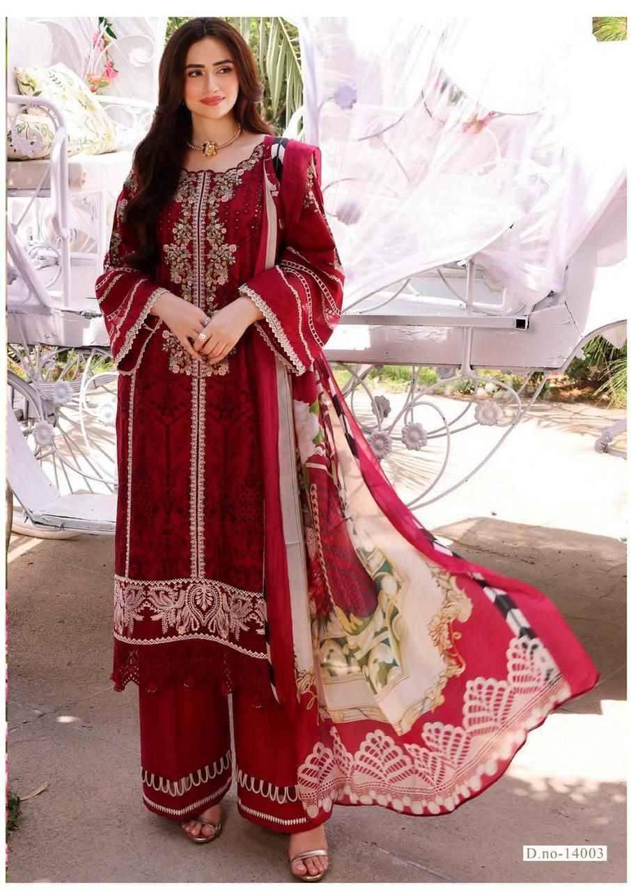 Crimsons Vol-14 By Jade 14001 To 14006 Series Beautiful Festive Suits Colorful Stylish Fancy Casual Wear & Ethnic Wear Pure Lawn Cotton Embroidered Dresses At Wholesale Price