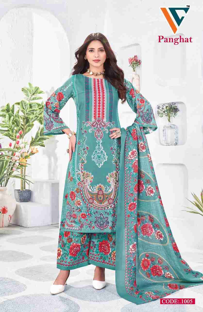 Panghat Vol-01 By Vandana Creation 1001 To 1008 Series Beautiful Festive Suits Stylish Fancy Colorful Casual Wear & Ethnic Wear Cotton Print Dresses At Wholesale Price