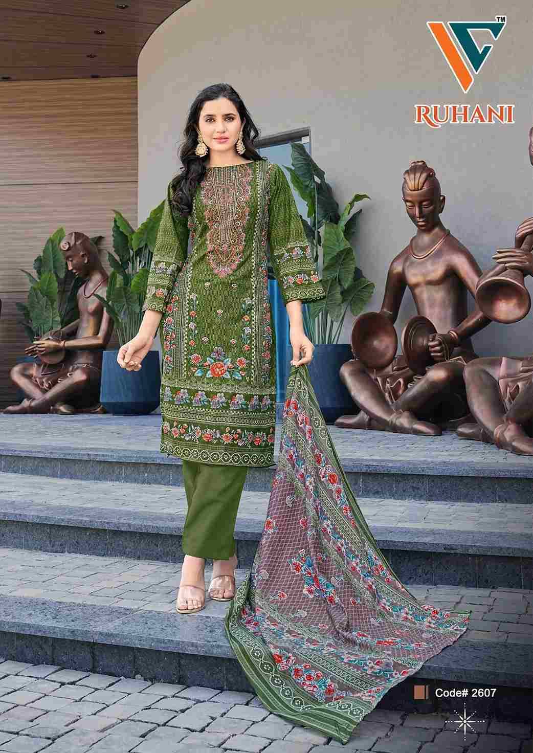 Ruhani Vol-26 By Vandana Creation 2601 To 2608 Series Beautiful Festive Suits Stylish Fancy Colorful Casual Wear & Ethnic Wear Cotton Print Dresses At Wholesale Price