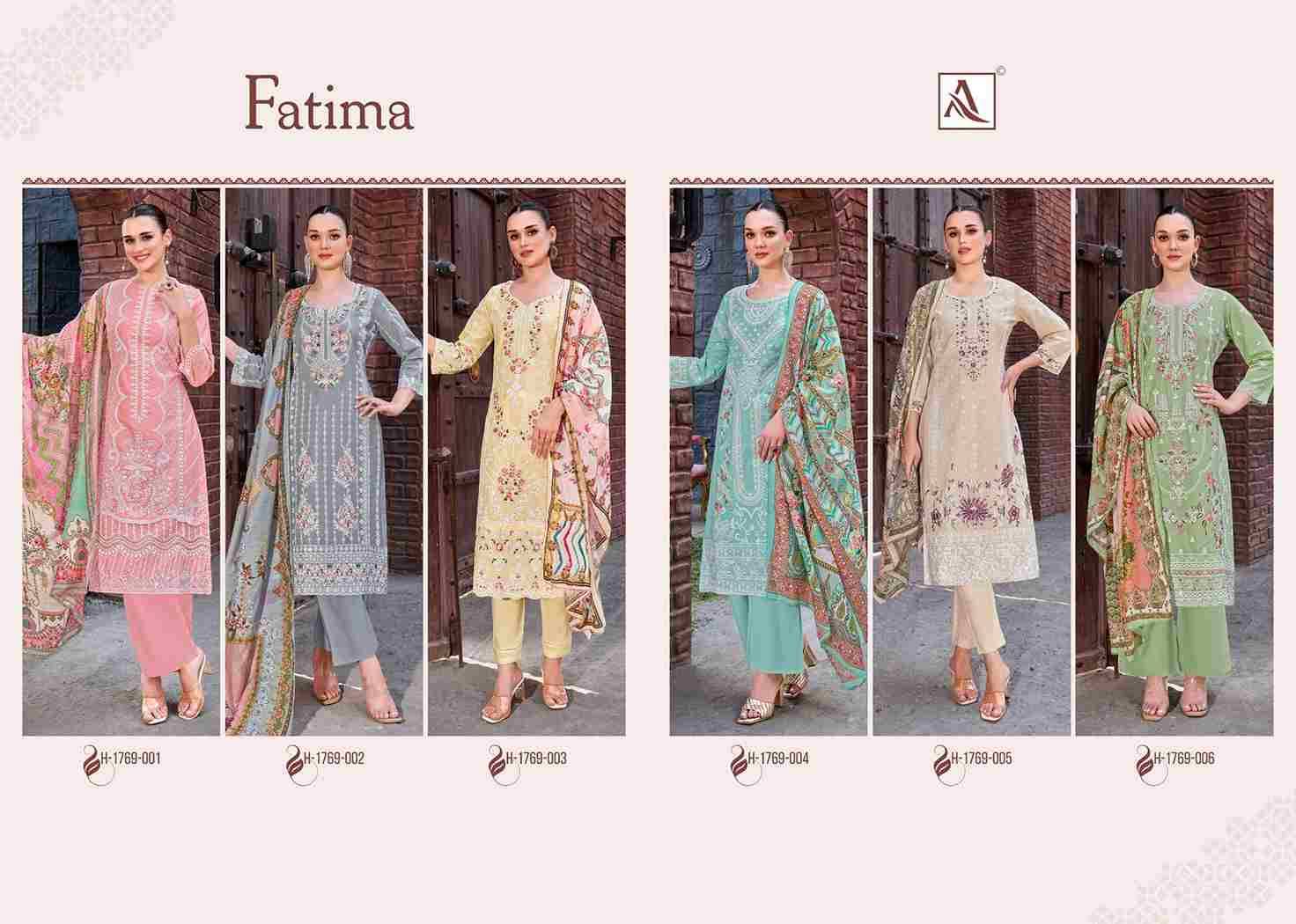 Fatima By Alok Suits 1769-001 To 1769-006 Series Beautiful Festive Suits Colorful Stylish Fancy Casual Wear & Ethnic Wear Pure Cambric Lawn Dresses At Wholesale Price