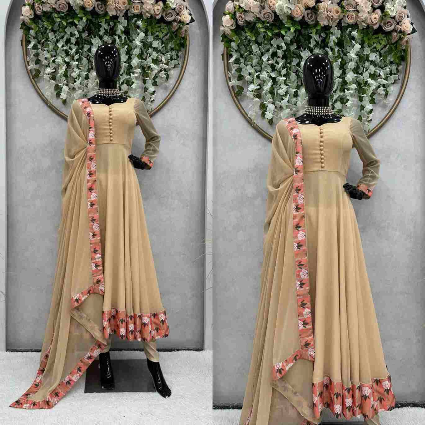 K-1363 By Fashid Wholesale 01 To 02 Series Beautiful Festive Suits Colorful Stylish Fancy Casual Wear & Ethnic Wear Faux Georgette Dresses At Wholesale Price