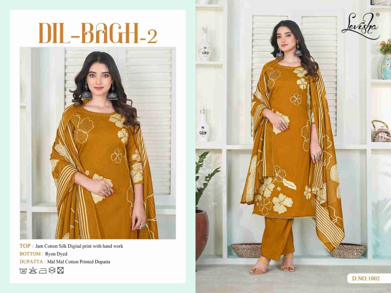 Dil-Bagh Vol-2 By Levisha 1001 To 1004 Series Festive Suits Beautiful Fancy Colorful Stylish Party Wear & Occasional Wear Cambric Cotton Dresses At Wholesale Price