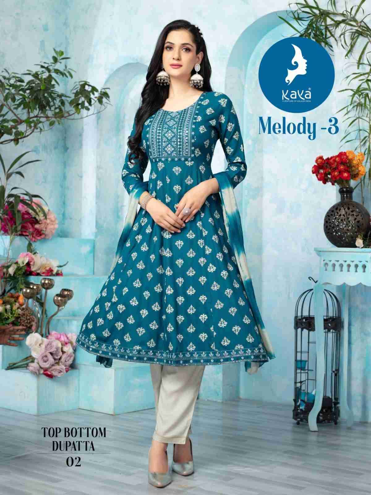 Melody Vol-3 By Kaya 01 To 08 Series Beautiful Festive Suits Colorful Stylish Fancy Casual Wear & Ethnic Wear Fancy Dresses At Wholesale Price