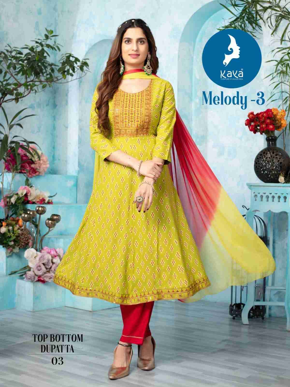 Melody Vol-3 By Kaya 01 To 08 Series Beautiful Festive Suits Colorful Stylish Fancy Casual Wear & Ethnic Wear Fancy Dresses At Wholesale Price