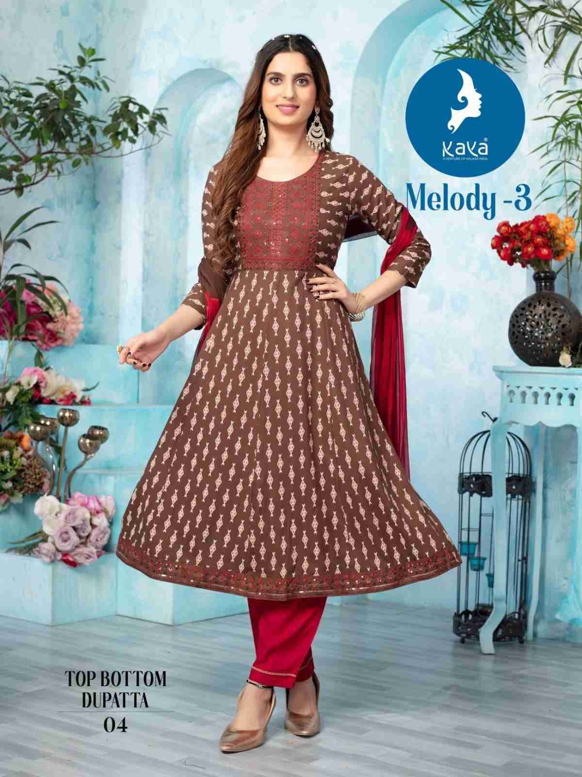 Melody Vol-3 By Kaya 01 To 08 Series Beautiful Festive Suits Colorful Stylish Fancy Casual Wear & Ethnic Wear Fancy Dresses At Wholesale Price