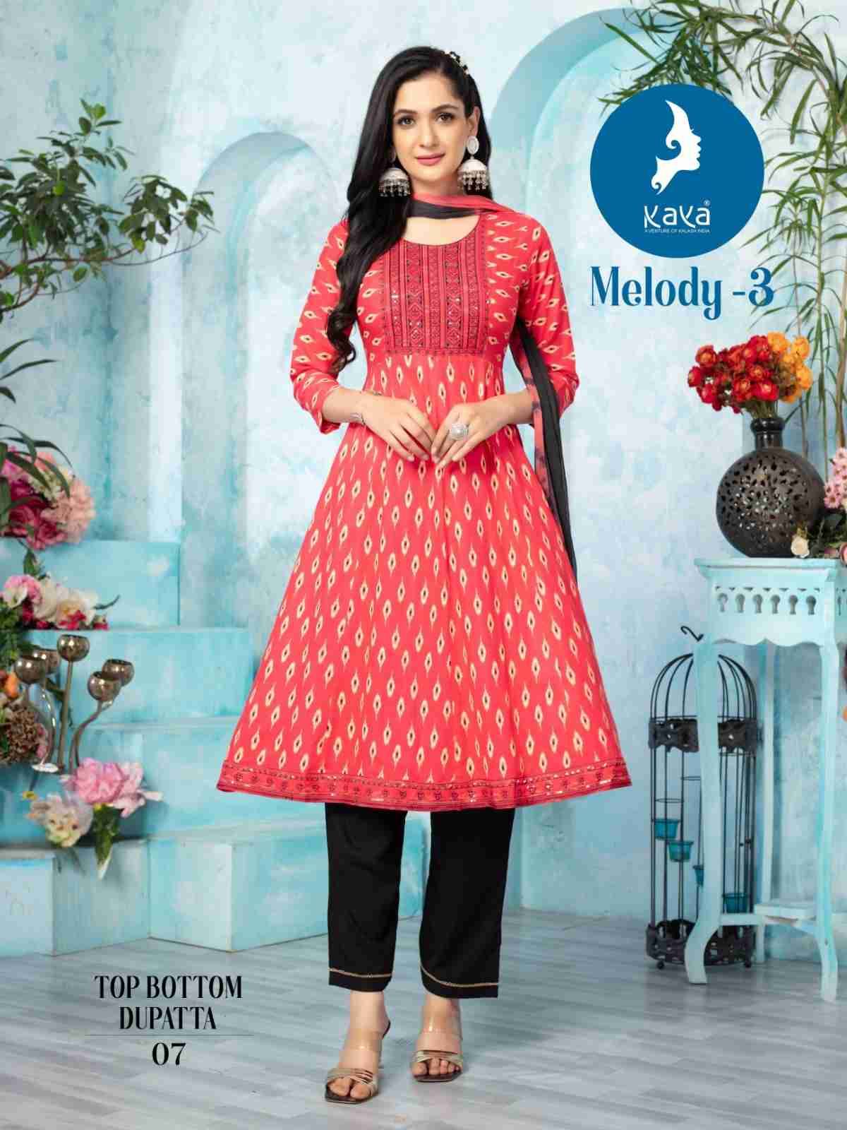 Melody Vol-3 By Kaya 01 To 08 Series Beautiful Festive Suits Colorful Stylish Fancy Casual Wear & Ethnic Wear Fancy Dresses At Wholesale Price