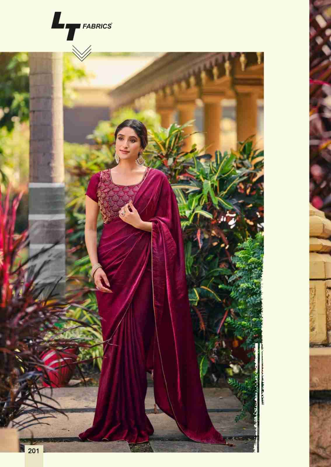 Utopia Vol-2 By Lt Fabrics 201 To 206 Series Indian Traditional Wear Collection Beautiful Stylish Fancy Colorful Party Wear & Occasional Wear Nc Malai Silk Sarees At Wholesale Price