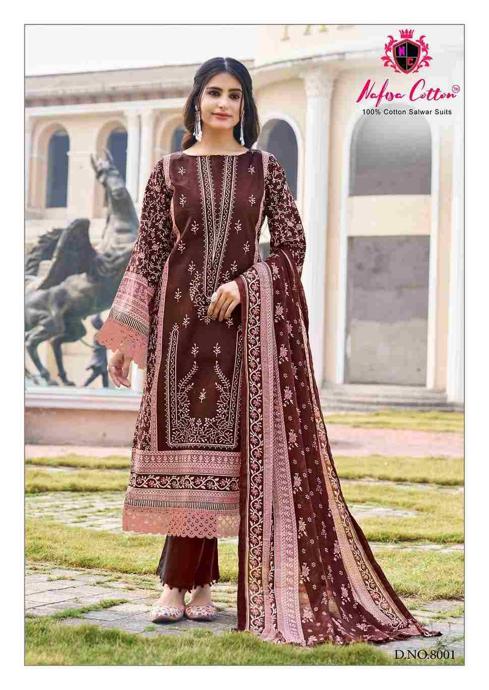 Andaaz Vol-8 By Nafisa Cotton 8001 To 8006 Series Beautiful Festive Suits Stylish Fancy Colorful Casual Wear & Ethnic Wear Pure Cotton Digital Print Dresses At Wholesale Price