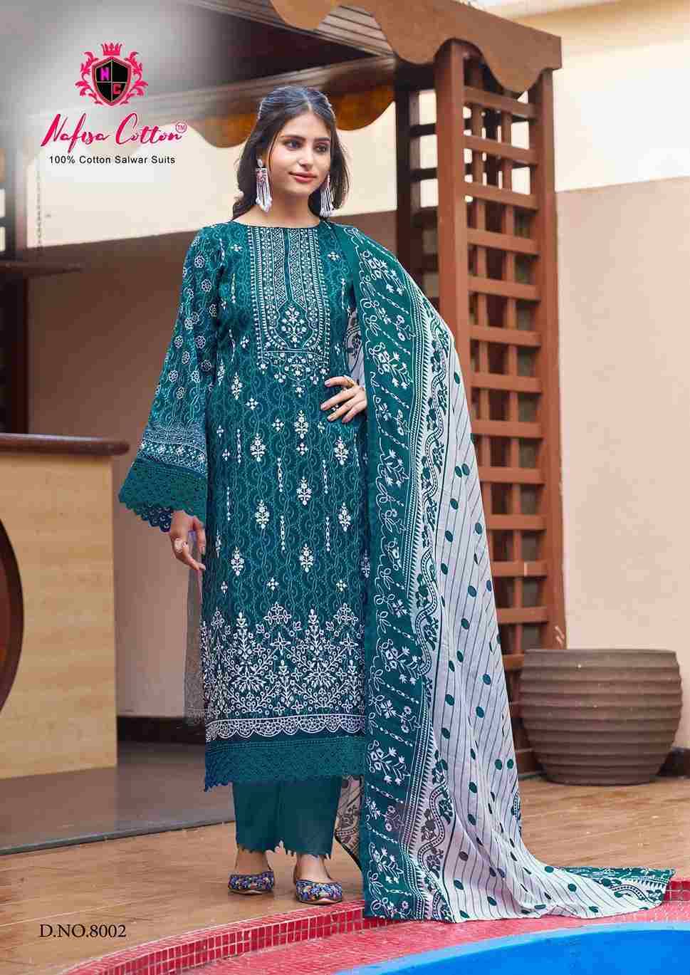 Andaaz Vol-8 By Nafisa Cotton 8001 To 8006 Series Beautiful Festive Suits Stylish Fancy Colorful Casual Wear & Ethnic Wear Pure Cotton Digital Print Dresses At Wholesale Price