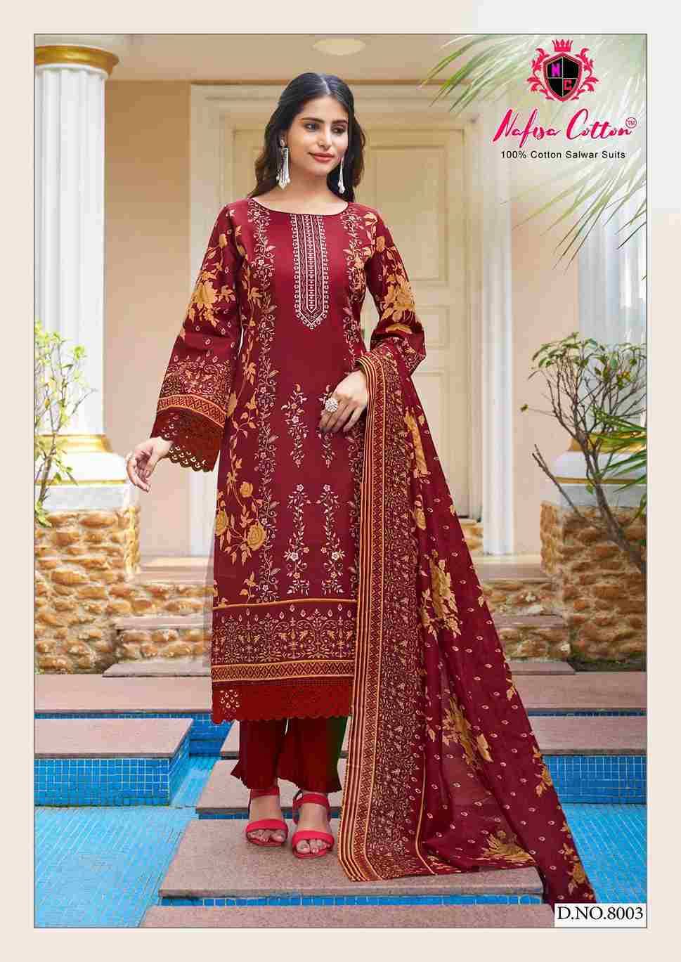 Andaaz Vol-8 By Nafisa Cotton 8001 To 8006 Series Beautiful Festive Suits Stylish Fancy Colorful Casual Wear & Ethnic Wear Pure Cotton Digital Print Dresses At Wholesale Price