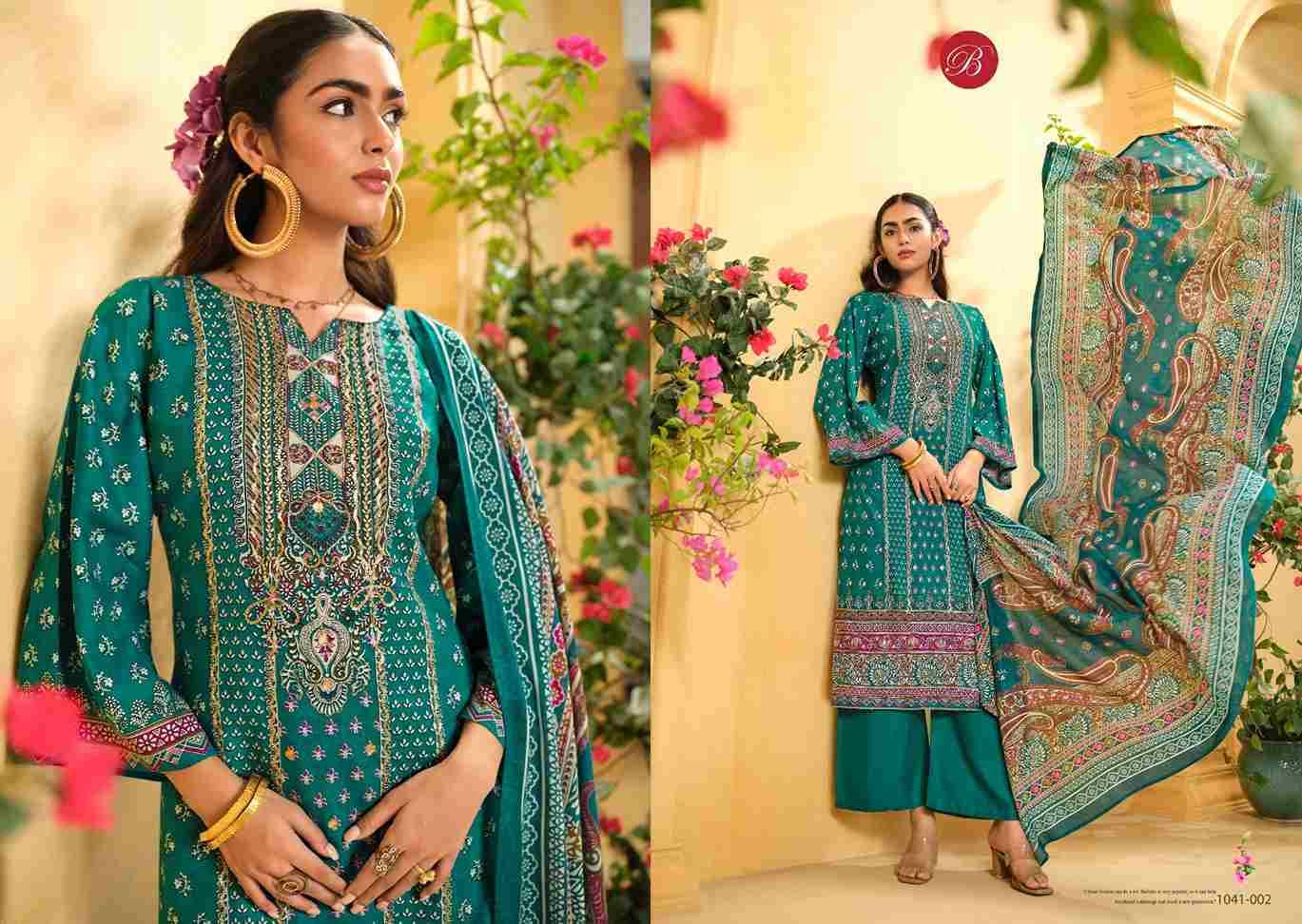 Mannat By Belliza 1041-001 To 1041-006 Series Beautiful Suits Colorful Stylish Fancy Casual Wear & Ethnic Wear Pure Viscose Rayon Print Dresses At Wholesale Price