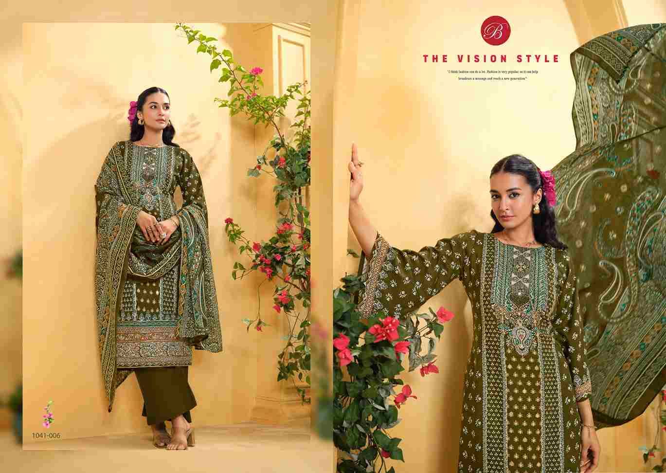 Mannat By Belliza 1041-001 To 1041-006 Series Beautiful Suits Colorful Stylish Fancy Casual Wear & Ethnic Wear Pure Viscose Rayon Print Dresses At Wholesale Price