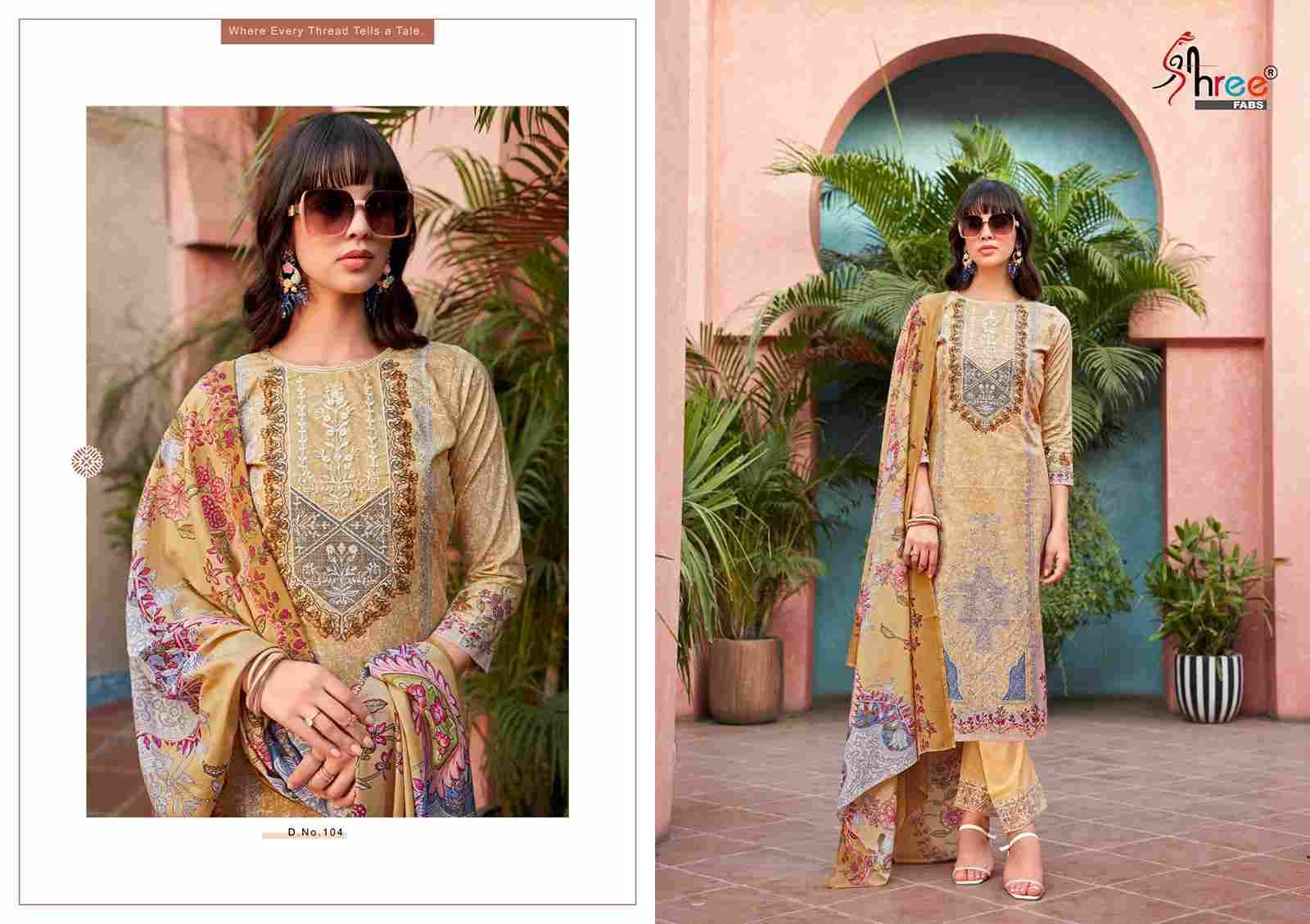 Mashaal Emb Lawn Vol-1 By Shree Fabs 101 To 108 Series Beautiful Pakistani Suits Stylish Fancy Colorful Party Wear & Occasional Wear Pure Cotton Embroidery Dresses At Wholesale Price