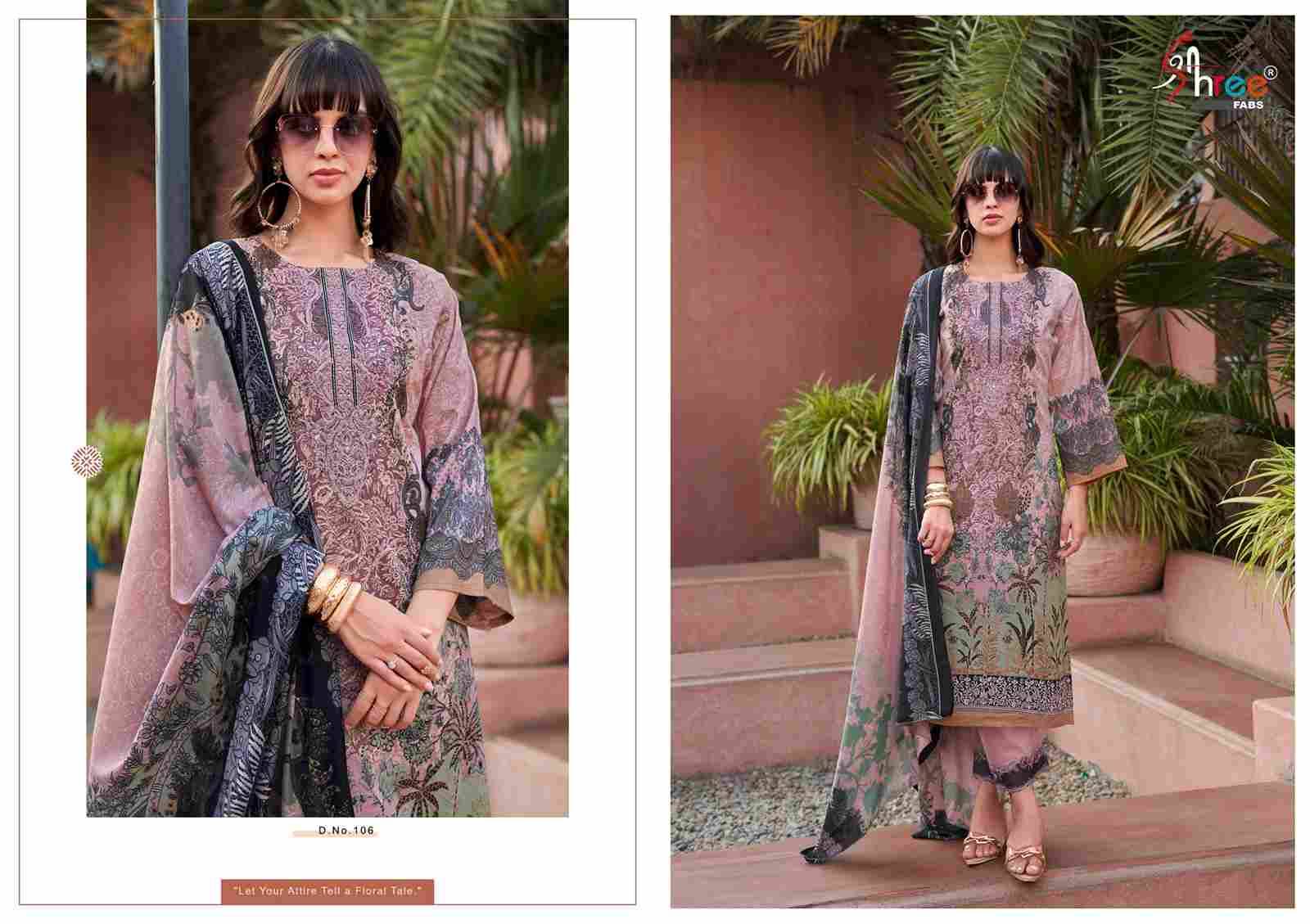 Mashaal Emb Lawn Vol-1 By Shree Fabs 101 To 108 Series Beautiful Pakistani Suits Stylish Fancy Colorful Party Wear & Occasional Wear Pure Cotton Embroidery Dresses At Wholesale Price