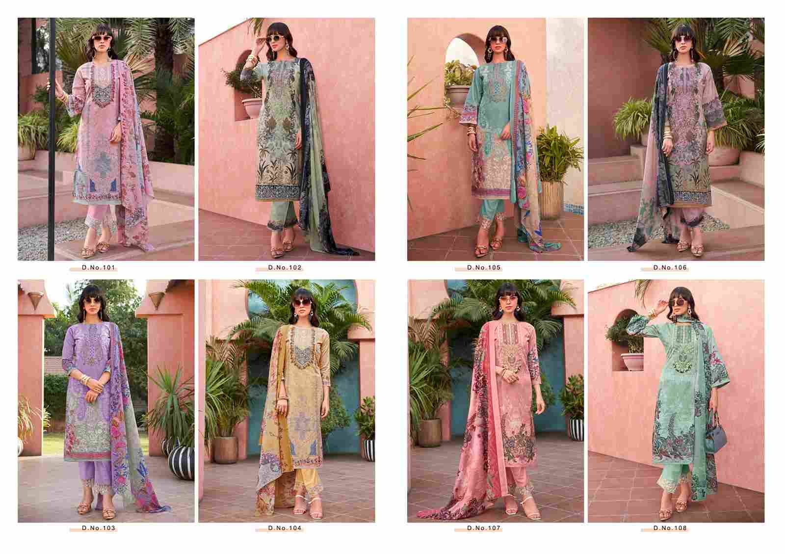 Mashaal Emb Lawn Vol-1 By Shree Fabs 101 To 108 Series Beautiful Pakistani Suits Stylish Fancy Colorful Party Wear & Occasional Wear Pure Cotton Embroidery Dresses At Wholesale Price