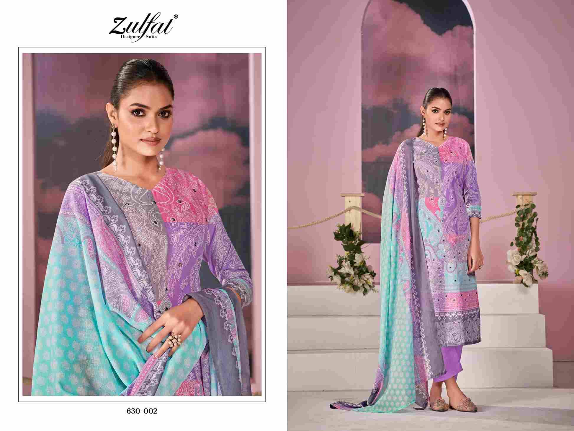 Summer Breeze By Zulfat 630-001 To 630-006 Series Beautiful Festive Suits Stylish Fancy Colorful Casual Wear & Ethnic Wear Pure Cotton Print Dresses At Wholesale Price