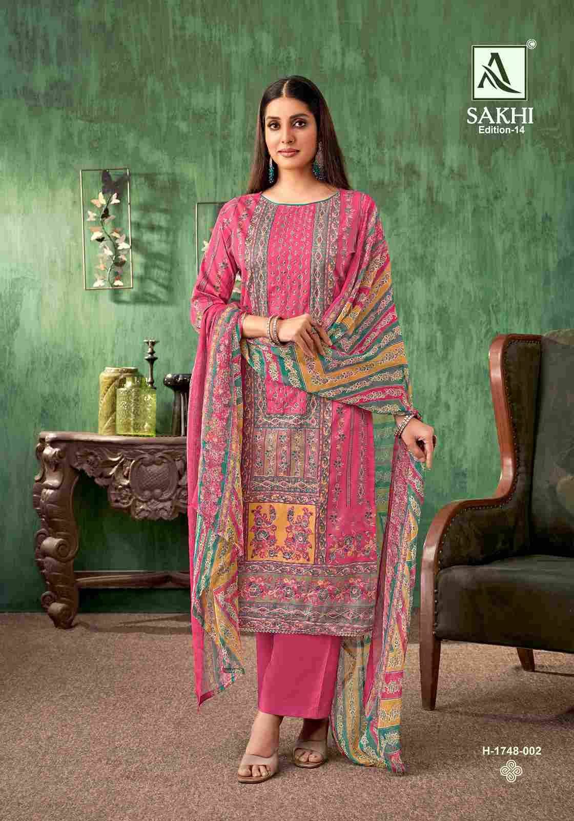 Sakhi Vol-14 By Alok Suit 1748-001 To 1748-004 Series Beautiful Festive Suits Colorful Stylish Fancy Casual Wear & Ethnic Wear Pure Jam Dresses At Wholesale Price