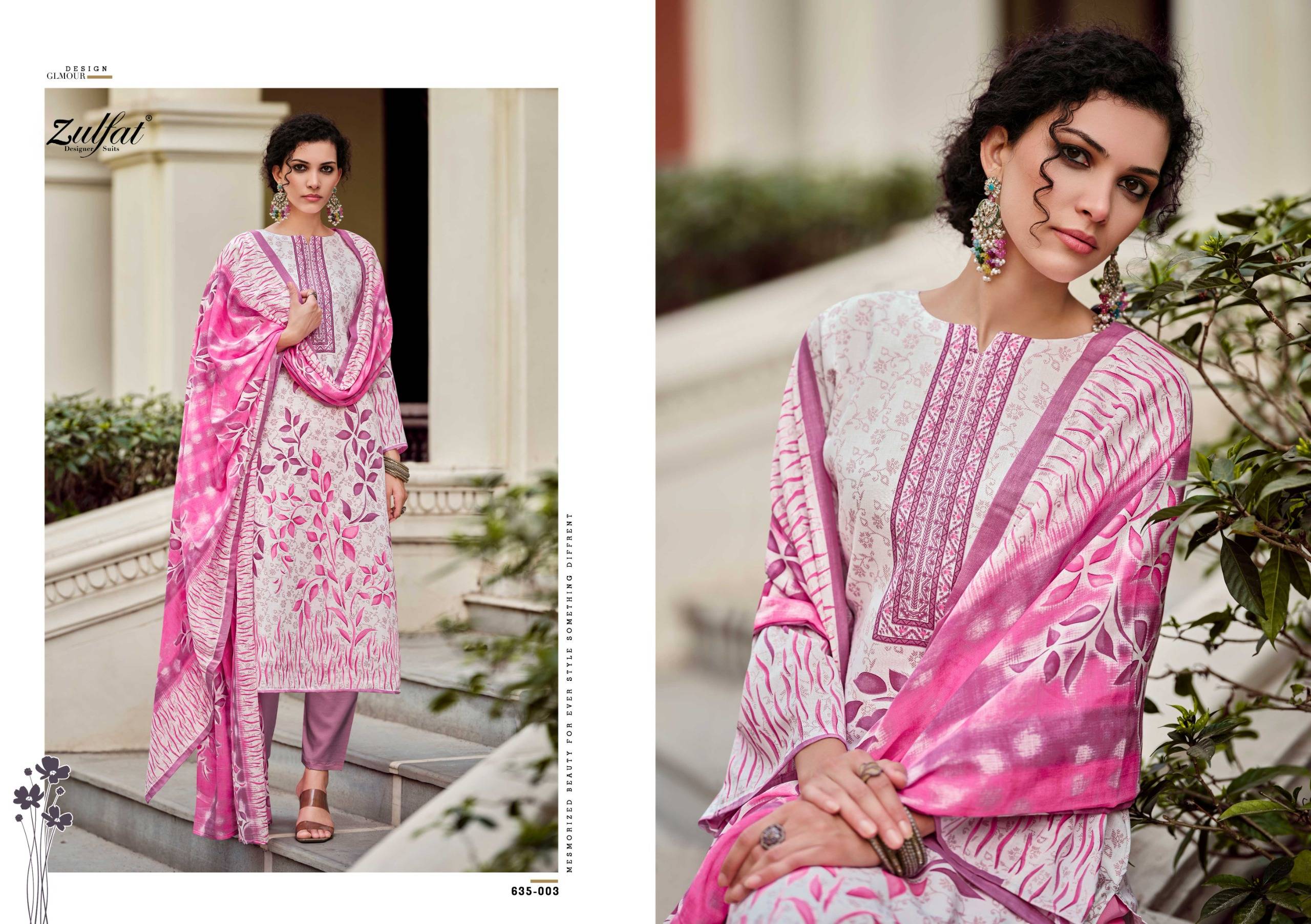 Farhana Vol-9 By Zulfat 635-001 To 635-008 Series Beautiful Festive Suits Stylish Fancy Colorful Casual Wear & Ethnic Wear Pure Cotton Print Dresses At Wholesale Price