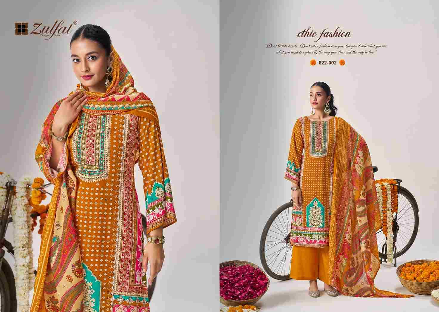 Aayat Vol-14 By Zulfat 622-001 To 622-006 Series Beautiful Festive Suits Stylish Fancy Colorful Casual Wear & Ethnic Wear Pure Viscose Rayon Print Dresses At Wholesale Price