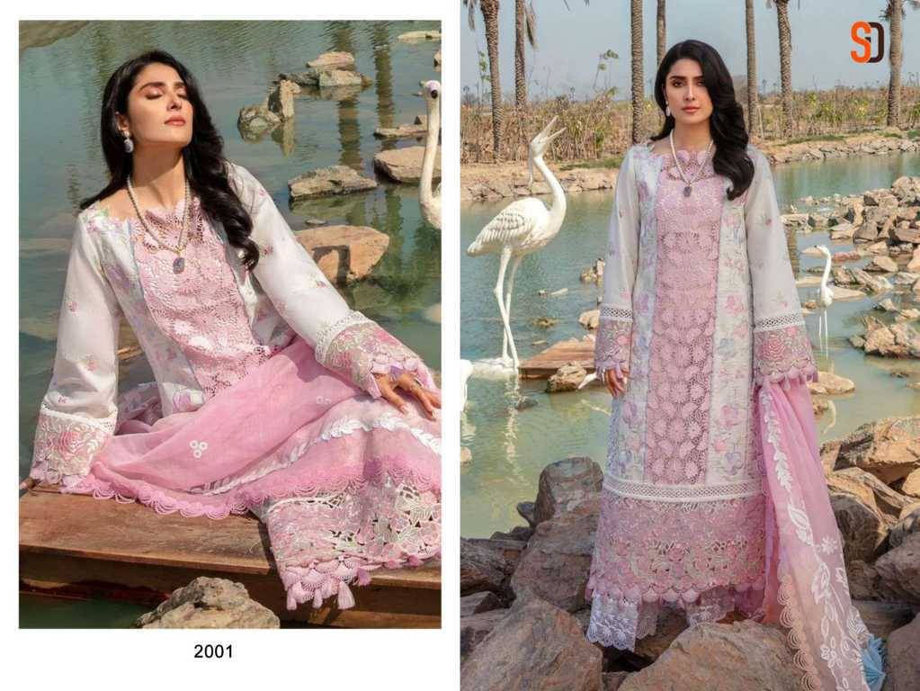 Rangrasiya Vol-2 By Shraddha Designer 2001 To 2004 Series Designer Pakistani Suits Beautiful Stylish Fancy Colorful Party Wear & Occasional Wear Pure Cotton Embroidered Dresses At Wholesale Price